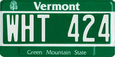 VT license plate WHT424