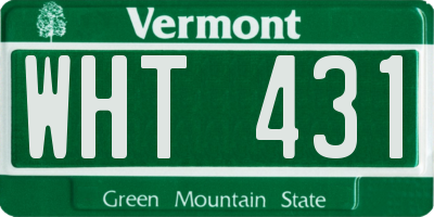 VT license plate WHT431
