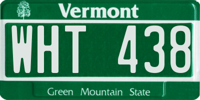 VT license plate WHT438