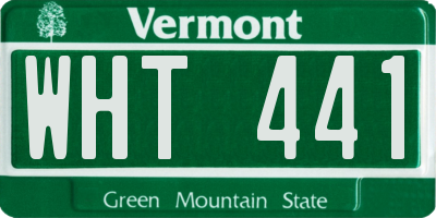 VT license plate WHT441