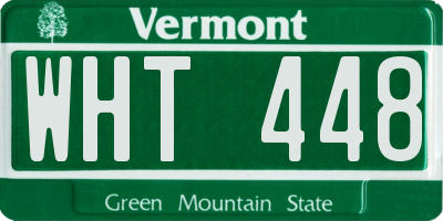VT license plate WHT448