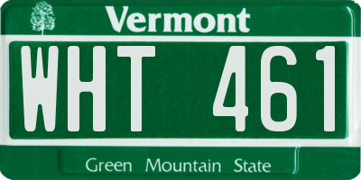 VT license plate WHT461