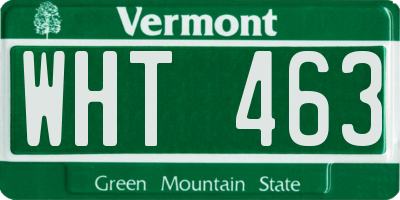VT license plate WHT463