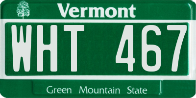 VT license plate WHT467