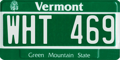 VT license plate WHT469
