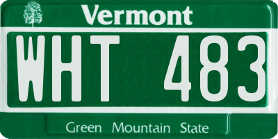 VT license plate WHT483