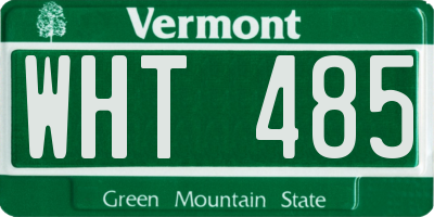 VT license plate WHT485