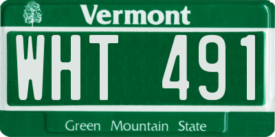 VT license plate WHT491