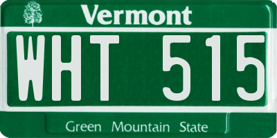 VT license plate WHT515