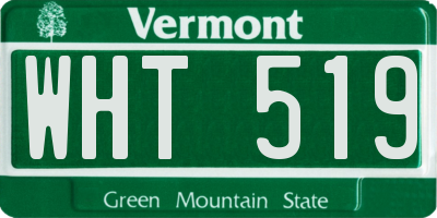 VT license plate WHT519