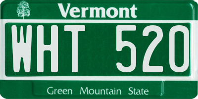 VT license plate WHT520