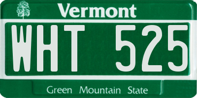 VT license plate WHT525