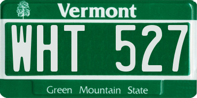 VT license plate WHT527