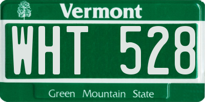 VT license plate WHT528