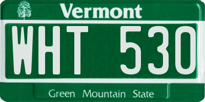 VT license plate WHT530