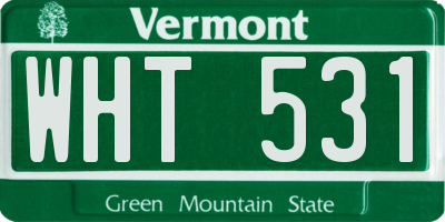 VT license plate WHT531
