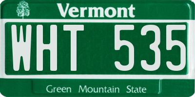 VT license plate WHT535