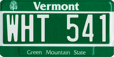 VT license plate WHT541
