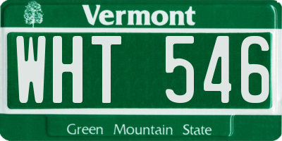 VT license plate WHT546
