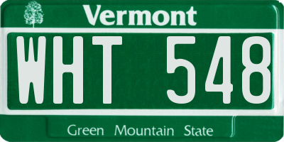 VT license plate WHT548
