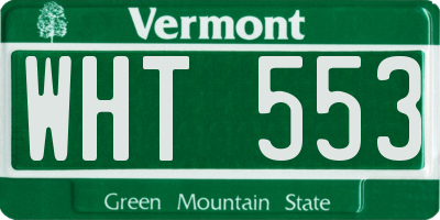 VT license plate WHT553