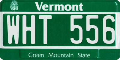 VT license plate WHT556