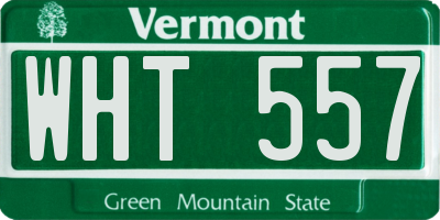 VT license plate WHT557