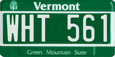 VT license plate WHT561