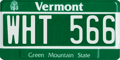 VT license plate WHT566