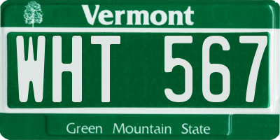 VT license plate WHT567