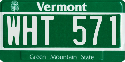 VT license plate WHT571