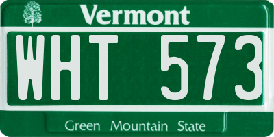 VT license plate WHT573