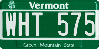 VT license plate WHT575