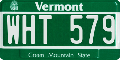 VT license plate WHT579