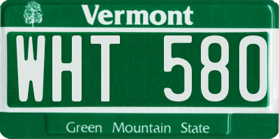 VT license plate WHT580