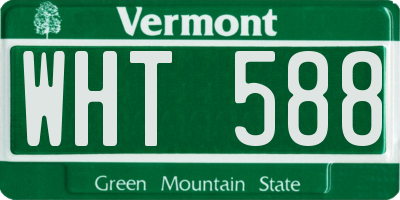 VT license plate WHT588