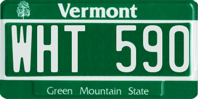VT license plate WHT590