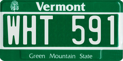 VT license plate WHT591