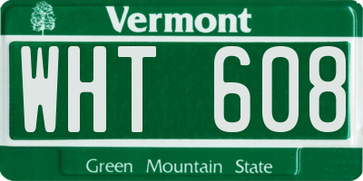 VT license plate WHT608