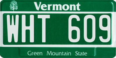 VT license plate WHT609