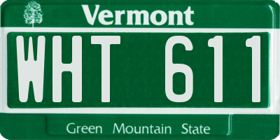 VT license plate WHT611