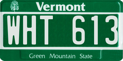 VT license plate WHT613