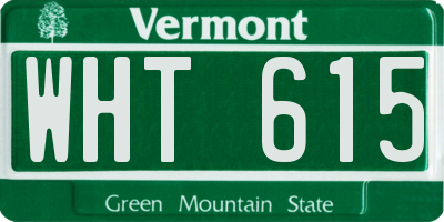 VT license plate WHT615
