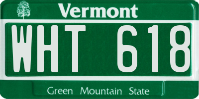 VT license plate WHT618