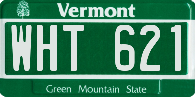 VT license plate WHT621