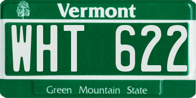 VT license plate WHT622