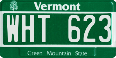 VT license plate WHT623