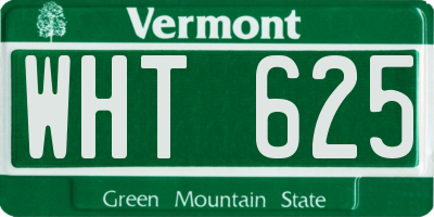 VT license plate WHT625