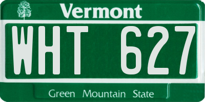 VT license plate WHT627