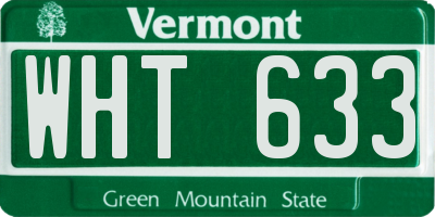 VT license plate WHT633